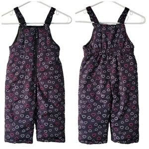 FADED GLORY Heart Printed Snow - Ski Bib / Size 2T